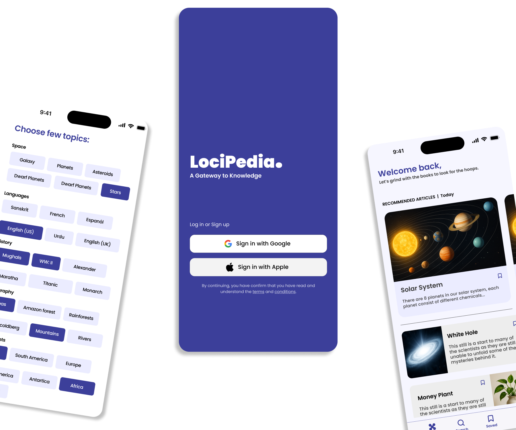 LociPedia Mockup