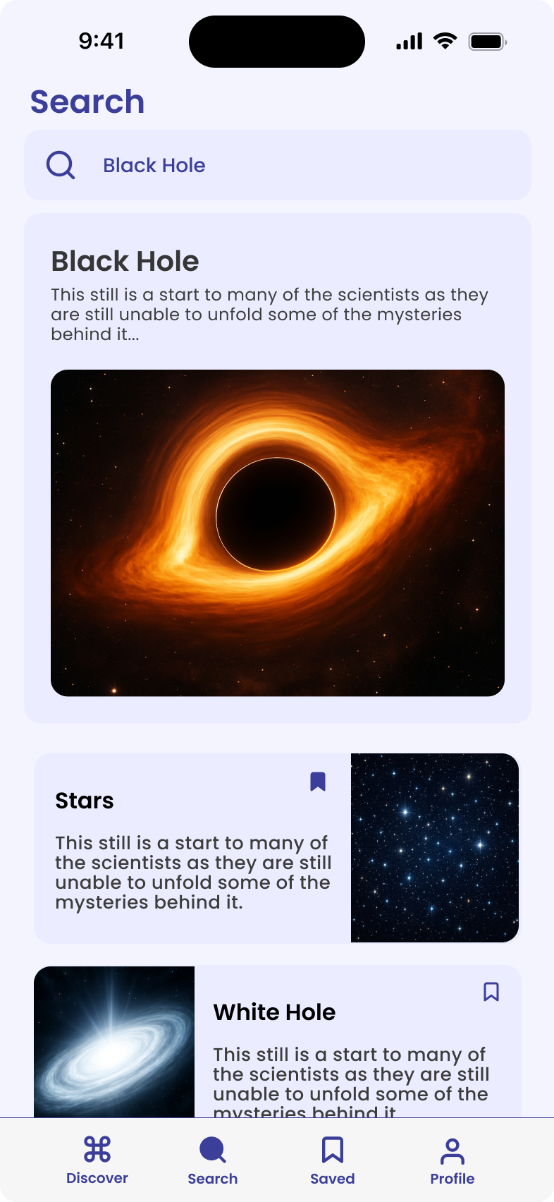 Search Results Screen